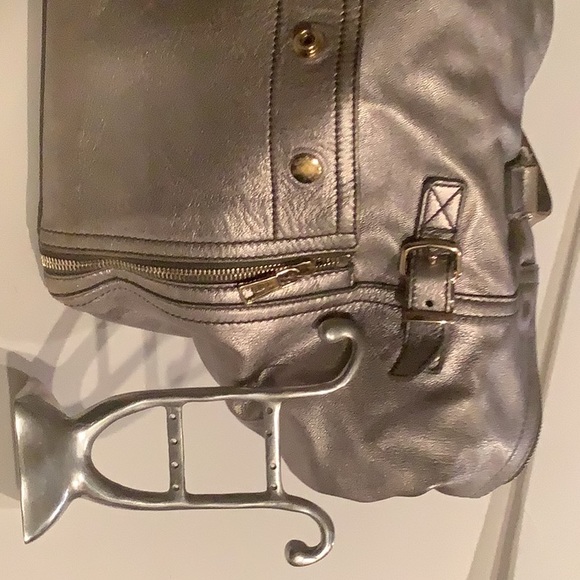 Yves Saint Laurent Downtown Silver Large Bag Tote - Picture 12 of 13